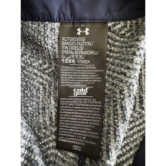 Under Armour Women's Full Zip Vest Gray Navy Blue Golf Leisure Cold Gear XL - Picture 4 of 4